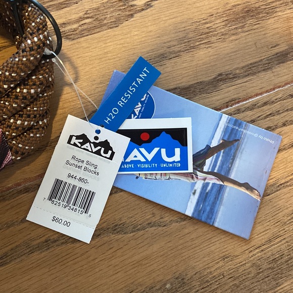 NWT Kavu Rope Sling Bag Sunset Blocks ~ Water Resistant - Picture 10 of 10